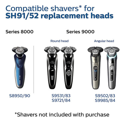 SH91 Replacement Blades For Philips Norelco Electric Shaver Series 9000 (S9xxx) S9985 S9987 SP981X,SP9820,SP986X,SP9861, SP9863