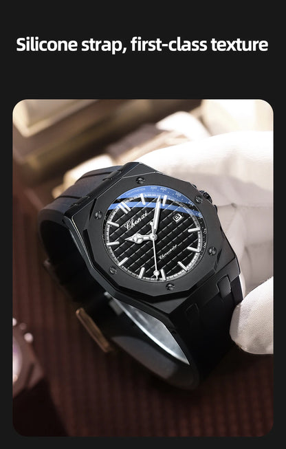 CHENXI 8268 Premium Men's Quartz Watch Night Light Silicone Strap Waterproof Calendar Casual Men's Texture Watch reloj hombre