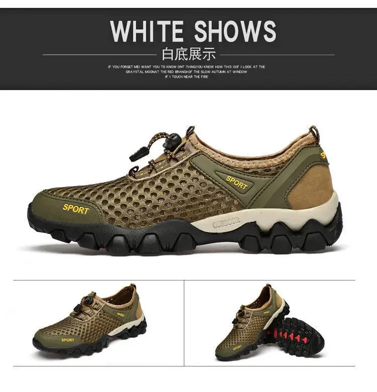 Men's Fishing Shoes Summer Casual Wading Shoes Thick-soled Non-slip Hiking Shoes for Men Breathable Tenis Barefoot Sneakers