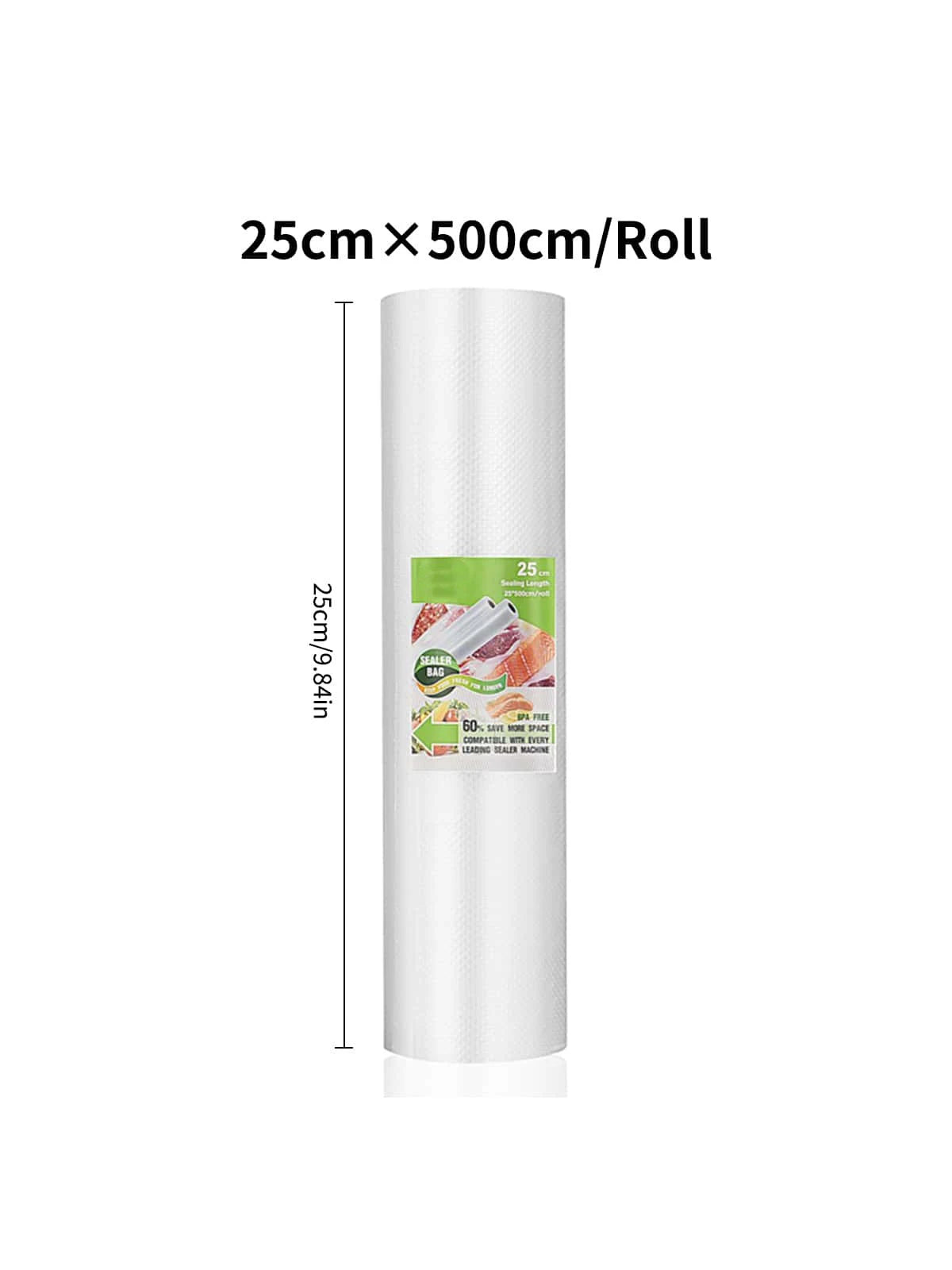 Single Roll Length 500cm, Textured Roll Bag, Vacuum Compression Bag, Single-sided Mesh Food Vacuum Packaging Roll Bag
