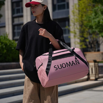 Fitness Handbag Gym Sport Tote Bag Large Capacity Shoulder Portable Luggage Bag Outdoor Travel Storage Women's Crossbody Bag