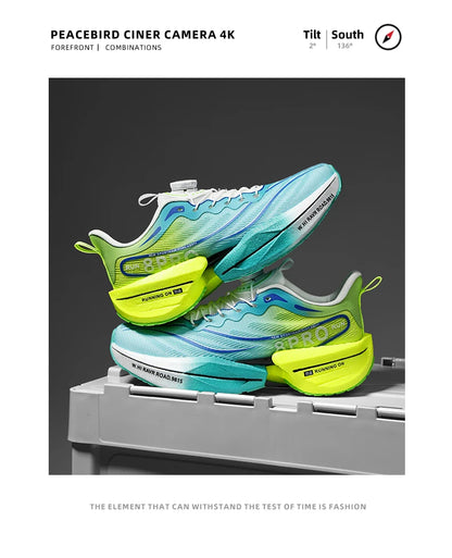 Marathon Carbon Plate Air Cushion Men Sports Running Shoes Breathable Lightweight Women's Comfortable Athletic Nonskid Sneakers