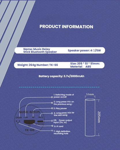 Bluetooth Speaker,5.3 Bluetooth Speakers Wireless  with Radios Support And 2000Mah Power Bank Function Support TF Card for sport