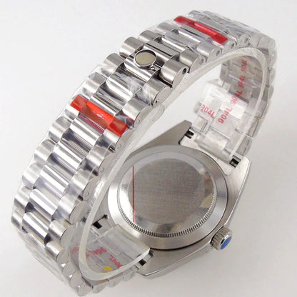 36mm 39mm Sunburst Grey Dial Dark Green Roman Numbers Diving NH35 Automatic Men Watch Stainless Steel Strap Sapphire Glass