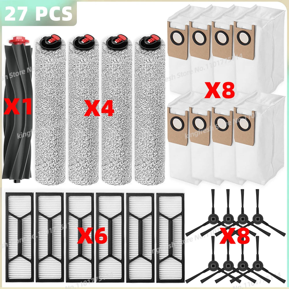 Compatible For ( Eufy Omni S1 Pro / Omni S1 ) Vacuum Parts Main Roller Side Brush Mop Cloth HEPA Filter Dust Bag Accessories