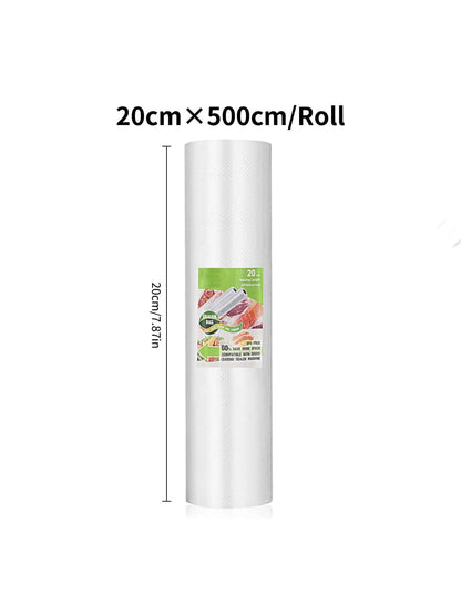 Single Roll Length 500cm, Textured Roll Bag, Vacuum Compression Bag, Single-sided Mesh Food Vacuum Packaging Roll Bag