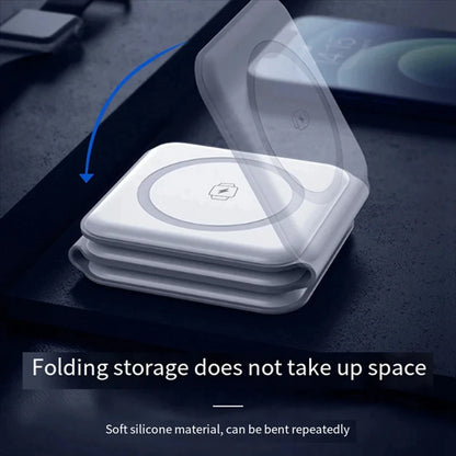 Three-in-one Magnetic Wireless Charger Desktop Three-fold Wireless Charger Is Suitable For Pingguo Mobile Phone Headset Watch
