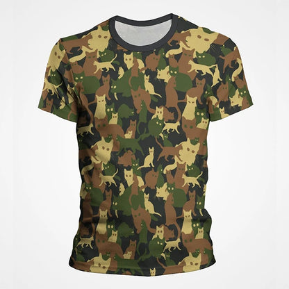 Camouflage T-Shirt Men Clothes Outdoor Fashion Casual O Neck Short Sleeve Tee Summer Streetwear Oversized Sport Military T Shirt