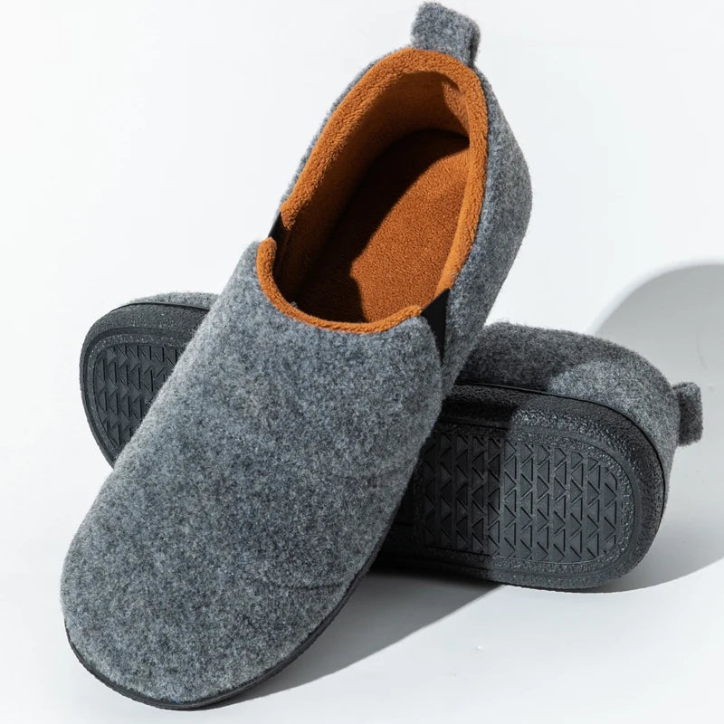 Eyriphy Men's Comfy Non-Slips Bedroom Slippers Casual Warm Home Shoes Breathable Faux Fur Soft Sole Slides Slip-On House Shoes