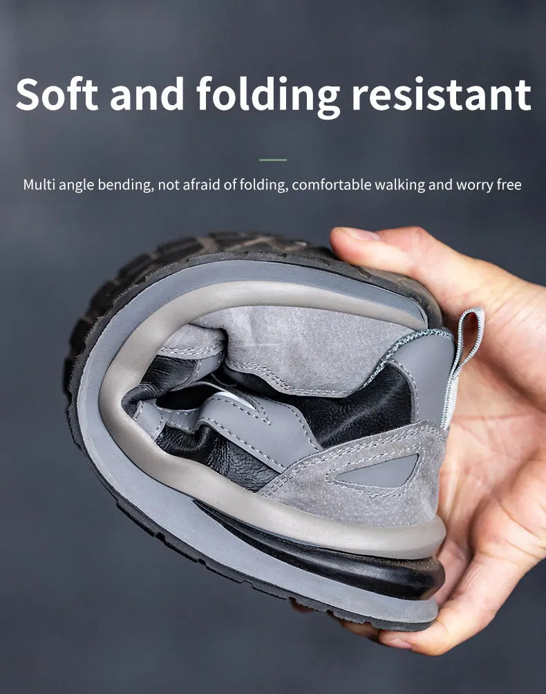 Waterproof Work Safety Shoes Steel Toe Cap Reflective Strip Indestructible Anti-smash Men Sneakers Construction Male Footwear