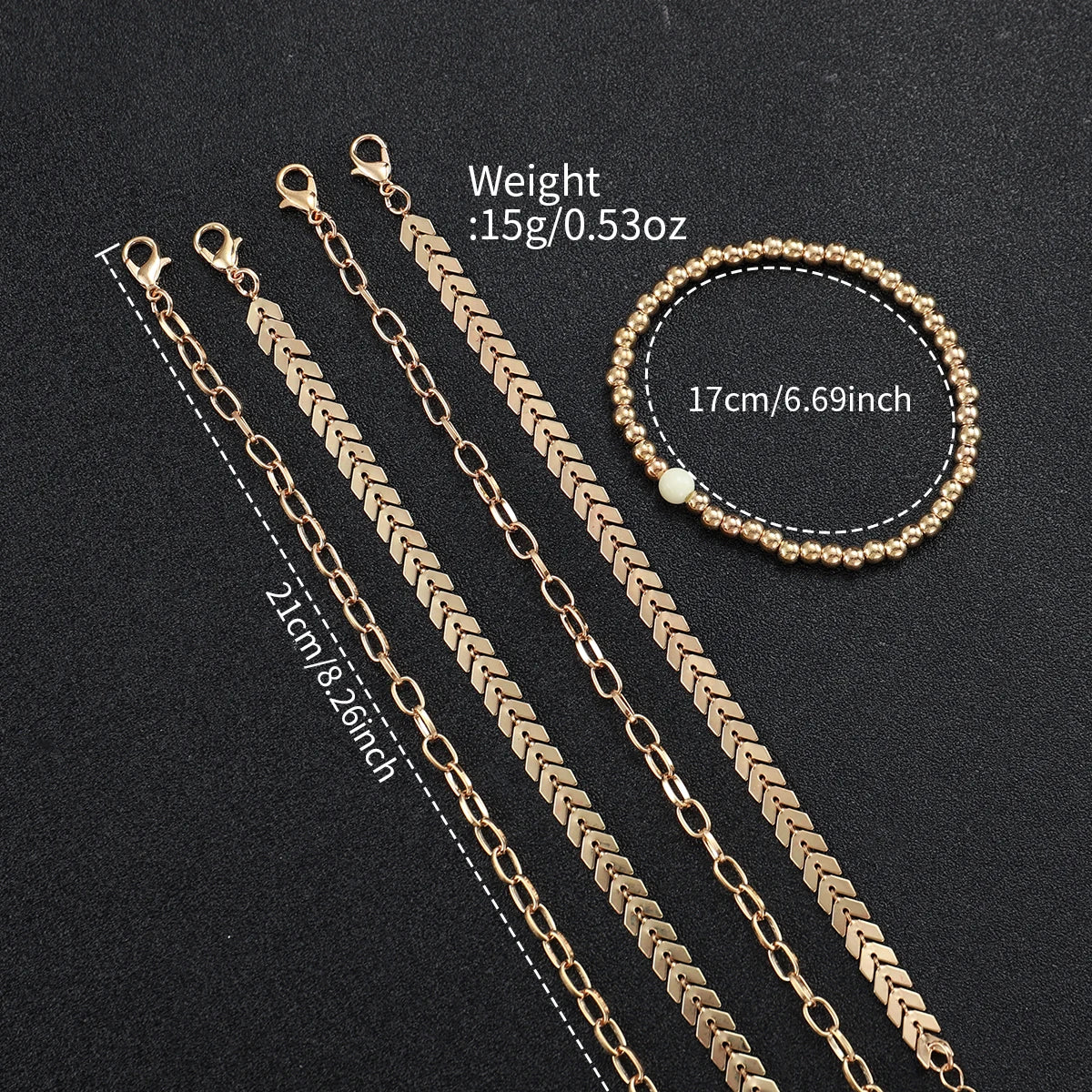 6PCS/Set Fashion Women's Watch Stainless Steel Band Analog Quartz Watches Bracelets Set（Without Box）