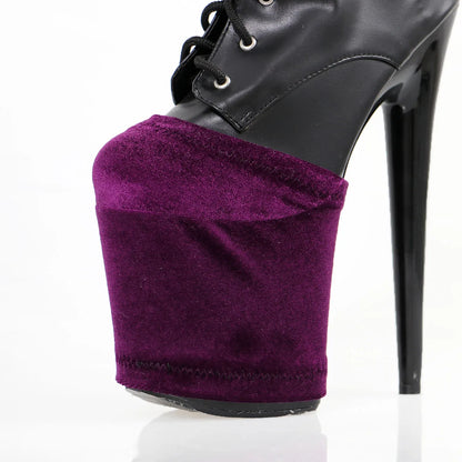 20cm waterproof platform protector shoe cover 17cm stripper high heels pole dancing shoes sandals black knee protector 6 8inch
