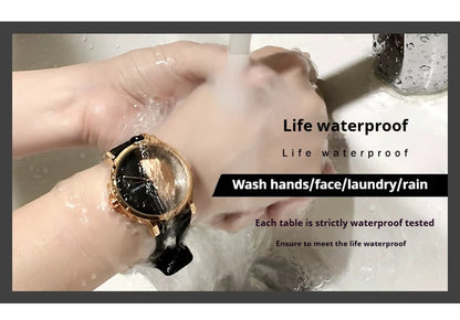 Camellia watch 2025 new women's white ceramic light luxury women's small fragrance style women's watch