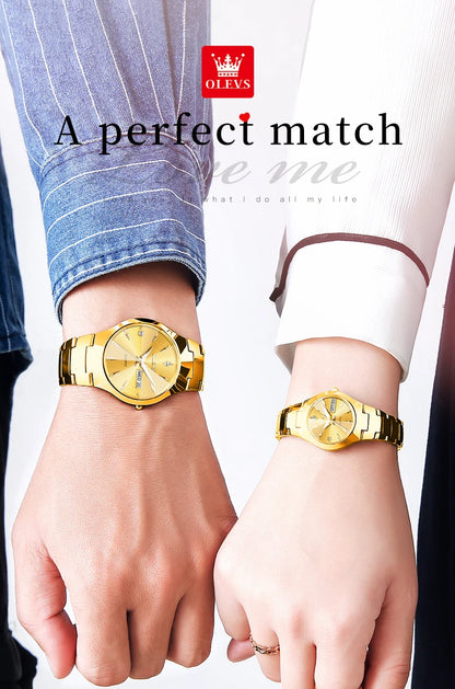 OLEVS 8697 Luxury Elegant Quartz Women's Watch Tungsten Steel Strap Fashion Waterproof Calendar Diamond dial Women's Watch