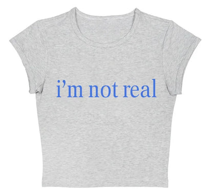 Letter Print T-Shirt Y2k Harajuku Summer Casual Short Sleeve Gothic Slim Crop Top Vintage Women Streetwear Sexy Grunge Fairy Tee