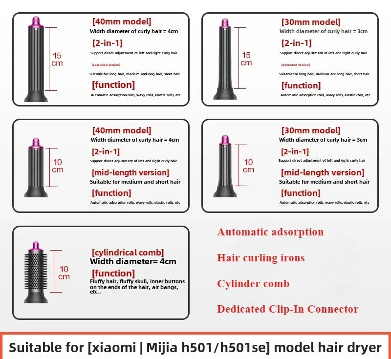 1Pcs Wave Curling Wand Hair Dryer Accessories  for Xiaomi Mijia Hair Dryer H501 H501SE