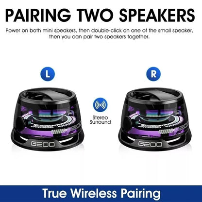 Bluetooth 5.3 Speaker Outdoor Magnetic RGB Lighting Bluetooth Speaker with RGB Color Light Multifunctional Magnetic Phone Holder