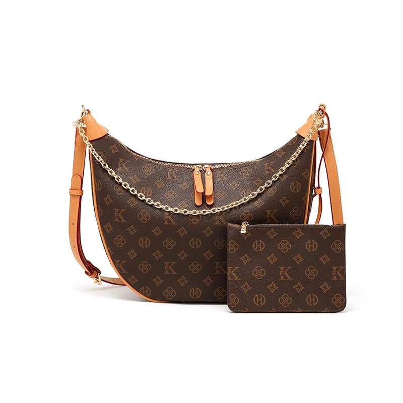 Mkf Genuine Crescent Bag 2025 New Presbyopic Large Capacity High-End Original Accessible Luxury Fashion Single Shoulder Crossbody Armpit Bag