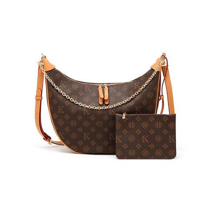 Mkf Genuine Crescent Bag 2025 New Presbyopic Large Capacity High-End Original Accessible Luxury Fashion Single Shoulder Crossbody Armpit Bag