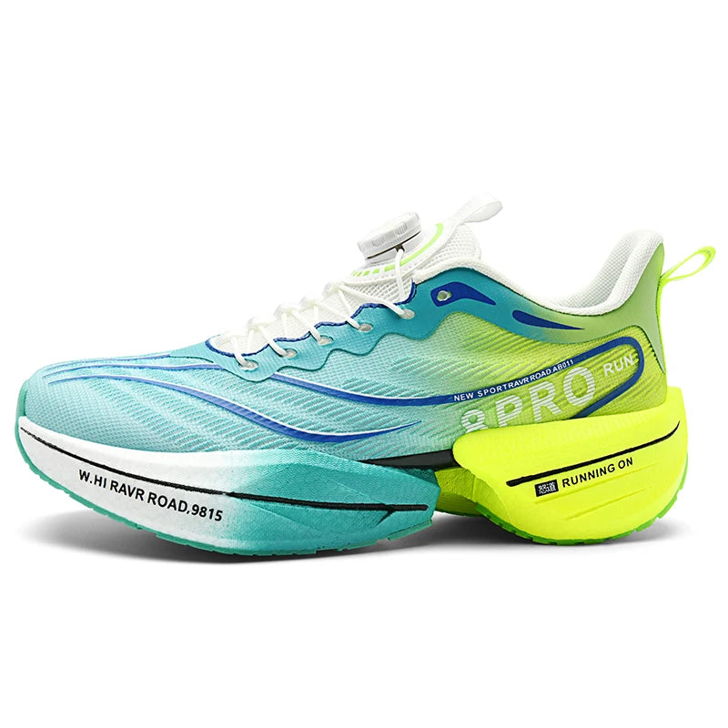 Marathon Carbon Plate Air Cushion Men Sports Running Shoes Breathable Lightweight Women's Comfortable Athletic Nonskid Sneakers