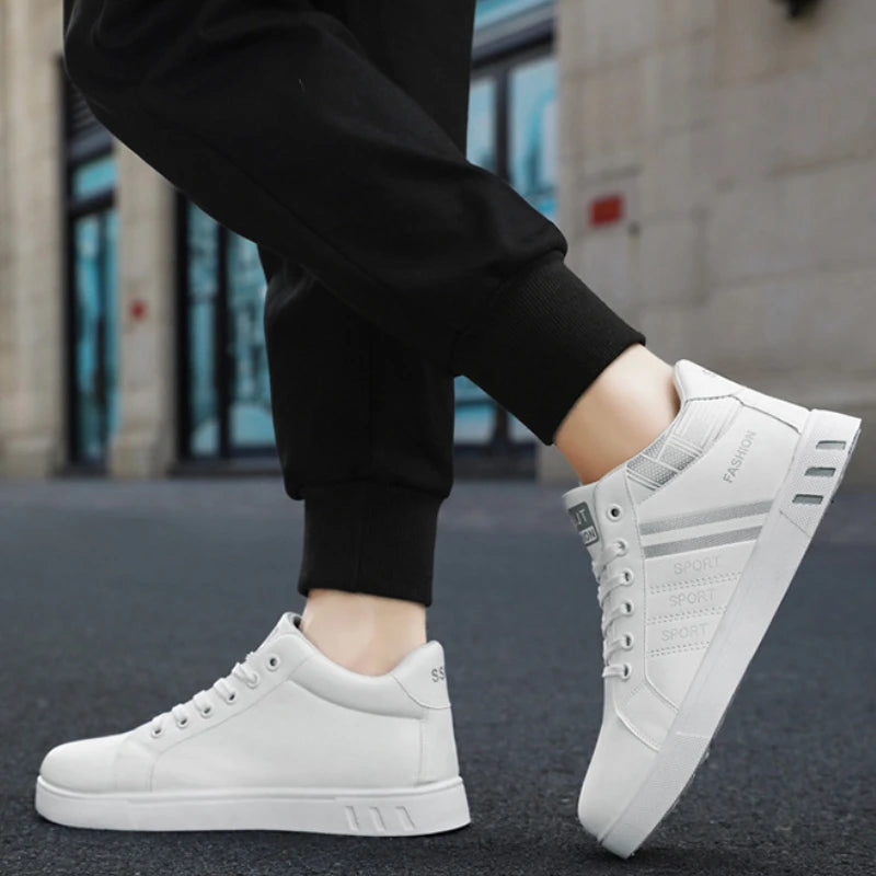 Fashion Men's Casual Shoes Autumn High-Top Vulcanized Shoes for Mens Non-Slip Wear-resistant Men Sneakers Winter Tenis Masculino
