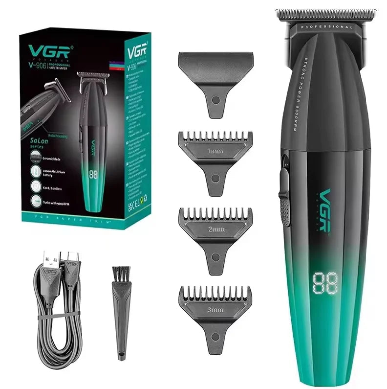 Original VGR 0mm zero Metal Electric Hair Beard Trimmer For Men Body Face Electric Clipper Hair Cutting Rechargeable
