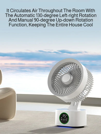 Portable Wall-Hanging Fan With Remote Control Rechargeable Usb Electric Folding Fan Nightlight Air Cooler Household Shaking