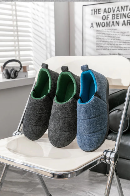 Eyriphy Men's Comfy Non-Slips Bedroom Slippers Casual Warm Home Shoes Breathable Faux Fur Soft Sole Slides Slip-On House Shoes