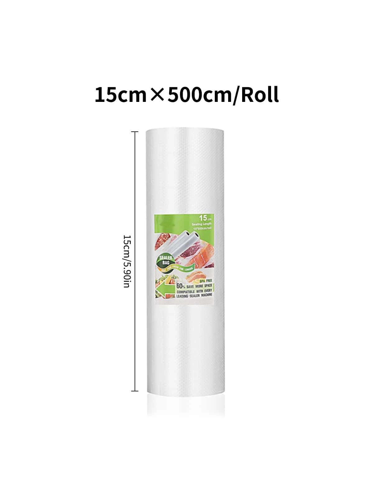 Single Roll Length 500cm, Textured Roll Bag, Vacuum Compression Bag, Single-sided Mesh Food Vacuum Packaging Roll Bag