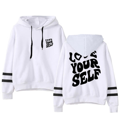 2025 Hooded Sweatshirts Print Versatile Pullovers Daily Jogging Casual Sports Hoodies Womens Clothing Street Stripe Woman Tops