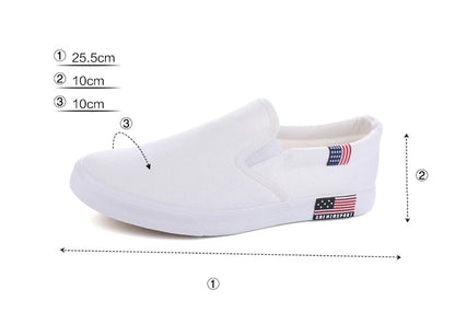 Men's Casual Shoes Canvas Slip-On Loafers Low Style Breathable Light Fashion Shoes for Men Walking White Shoe Zapatos De Hombre