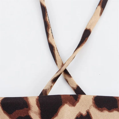 Summer New Women's European and American Fashion Animal Pattern Printed Silk Satin Texture Dress