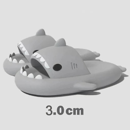 Summer Women Shark Slippers Men Cute Soft EVA Bathroom Sandals Adults Outdoor Cow Flip Flops Couples Non-slip Cartoon Slides