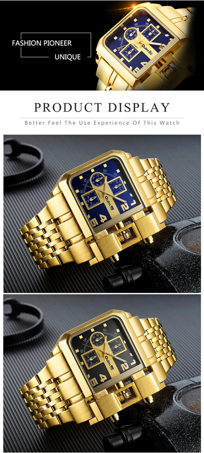 Oulm 3364 Luxury Brand Watch Stainless Steel Male Quartz Clock Auto Date Unique Military Men's Wristwatches Relogio Masculino