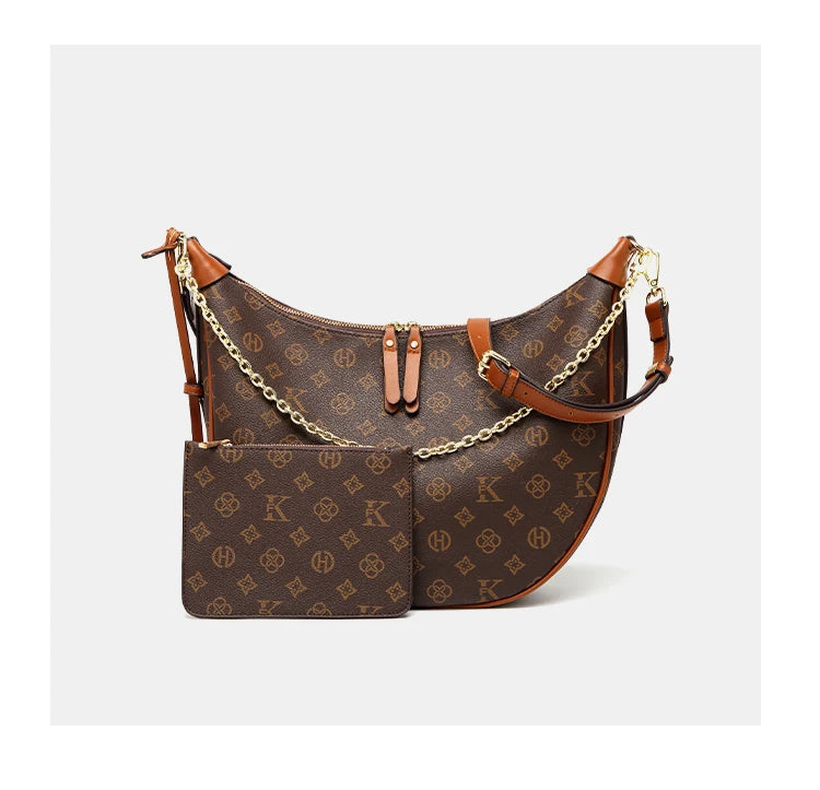 Mkf Genuine Crescent Bag 2025 New Presbyopic Large Capacity High-End Original Accessible Luxury Fashion Single Shoulder Crossbody Armpit Bag