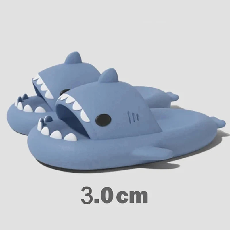 Summer Women Shark Slippers Men Cute Soft EVA Bathroom Sandals Adults Outdoor Cow Flip Flops Couples Non-slip Cartoon Slides