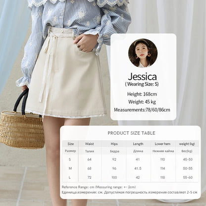 MISHOW Office Lady Summer Skirts Women New 2025 Solid Lace Belt High Waist A-line Hip Skirt Woman Fashion Slimming MXE32B0711