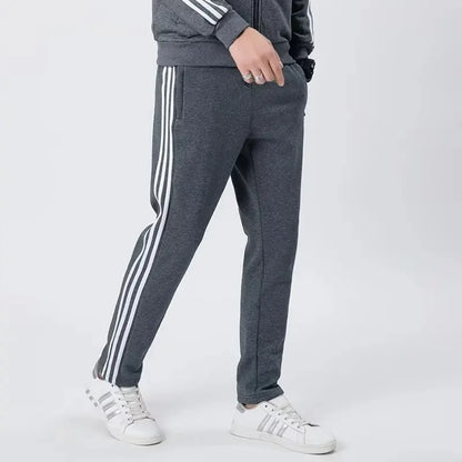 Slimming Straight Leg Sports Pants Women's Loose Casual High Waist Wide Leg Three Bar Student Long Trousers Autumn New Arrival