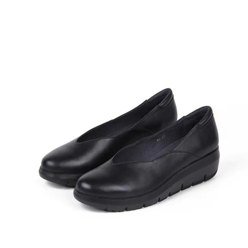 Women Fashion Wedge Heel Pumps 2025 Spring Summer Lightweight Platform Loafers Woman Soft Sole Comfort Casual Shoes Plus Size 42