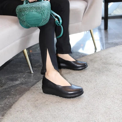 Women Fashion Wedge Heel Pumps 2025 Spring Summer Lightweight Platform Loafers Woman Soft Sole Comfort Casual Shoes Plus Size 42