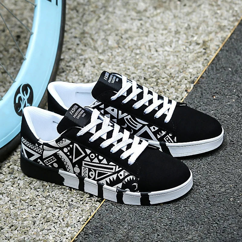 Zapatillas Hombre Casual Shoes for Men Fashion New Printing Sneakers Comfort Flat Vulcanized Shoes Dropshipping Tenis Masculino