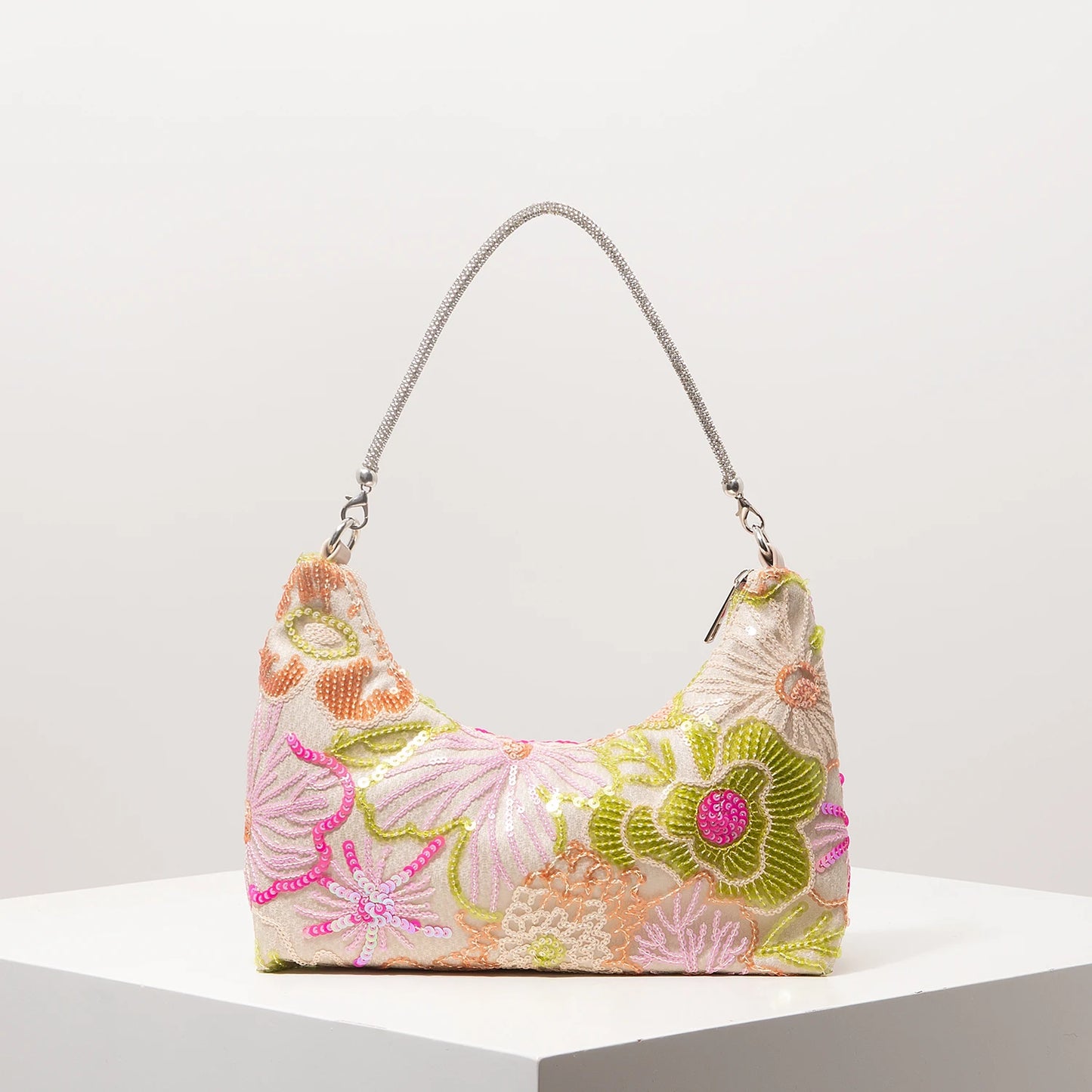 Floral Bag，Bridal Patry，Sequin Bag，Premium Style  Shoulder Bag For Women，Prom Accessories，Wedding Items，Bag For Women Elegant