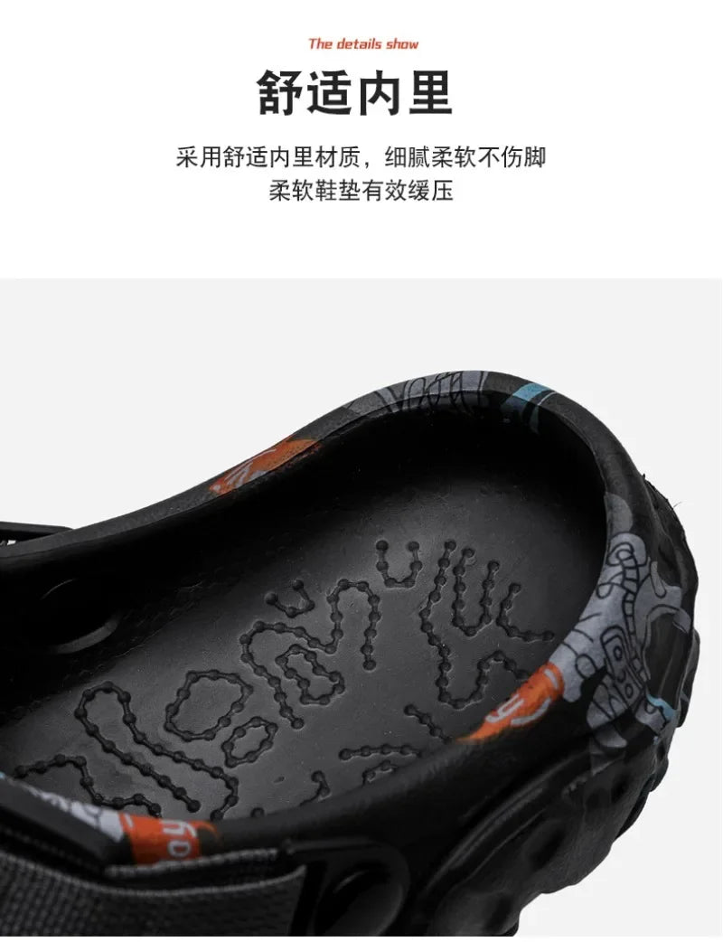 Plus Size 46 47 Men's Summer Clogs Sandals Eva Slippers Men Fashion New Flat Sandals Men Women Leisure Slides Men Casual Shoes