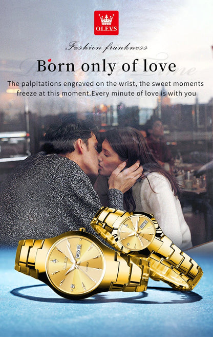 OLEVS 8697 Luxury Elegant Quartz Women's Watch Tungsten Steel Strap Fashion Waterproof Calendar Diamond dial Women's Watch