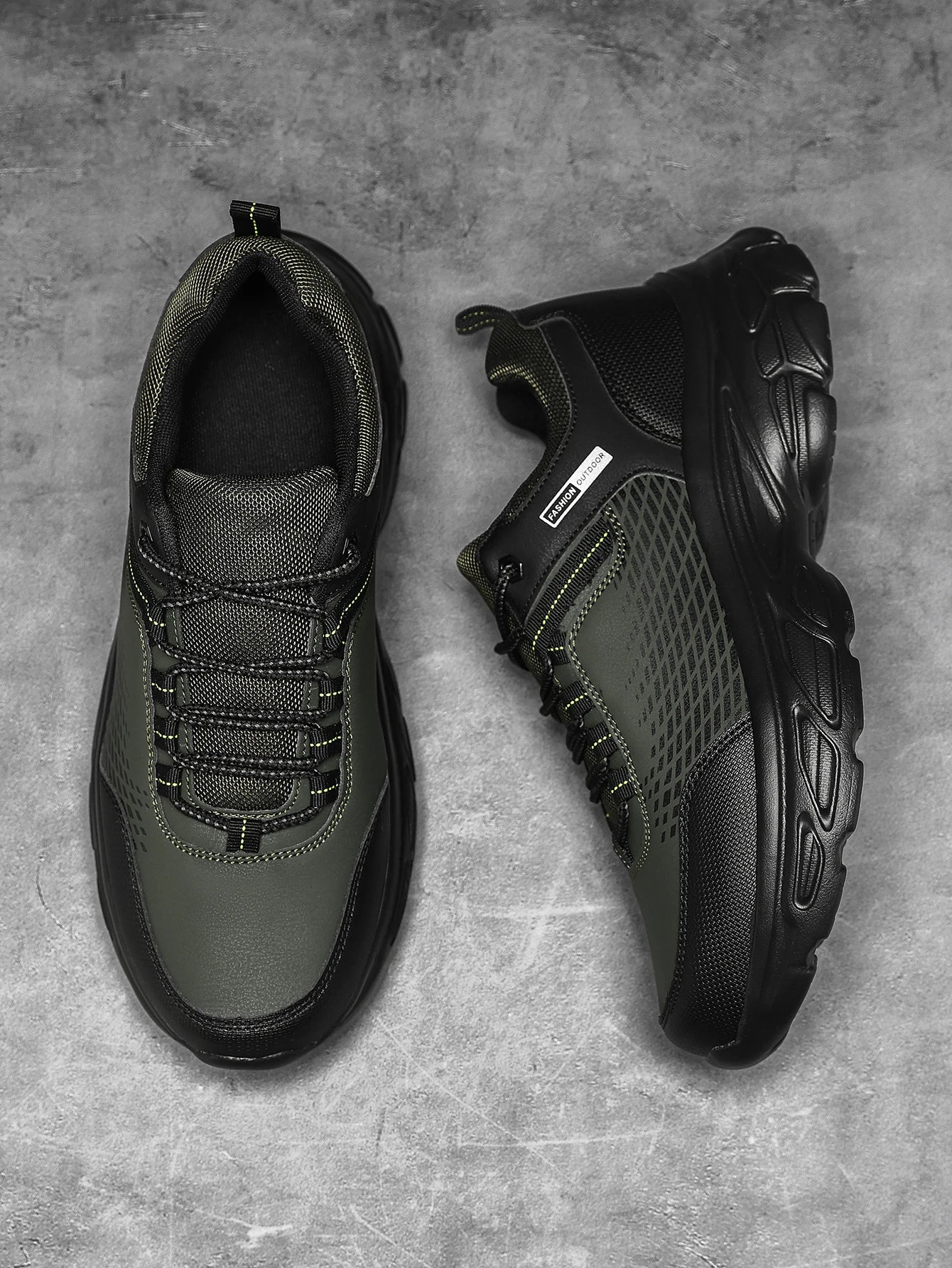 Men's Hiking Shoes Outdoor Trainers Lace-Up Climbing Shoes Men Trekking Sneakers Anti-Slip Hunting Sneakers