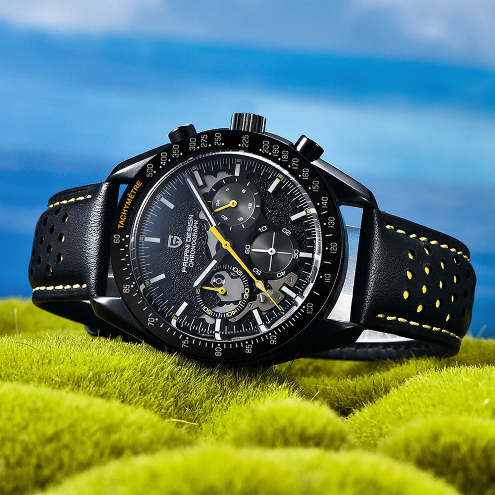 2025 New PAGANI DESIGN 1701 Moon Mens Watches Luxury Quartz Watch For Man Speed Chronograph Sports AR Sapphire Mirror Clock Gift