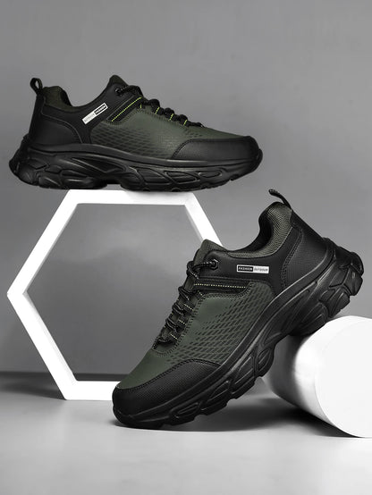 Men's Hiking Shoes Outdoor Trainers Lace-Up Climbing Shoes Men Trekking Sneakers Anti-Slip Hunting Sneakers