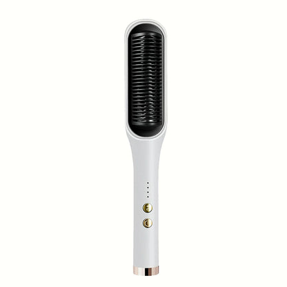 Hair straightener brush, fast ceramic heating, hot air comb, portable heating hair straightener, home and travel salon