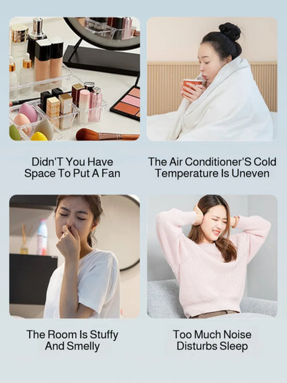 Portable Wall-Hanging Fan With Remote Control Rechargeable Usb Electric Folding Fan Nightlight Air Cooler Household Shaking