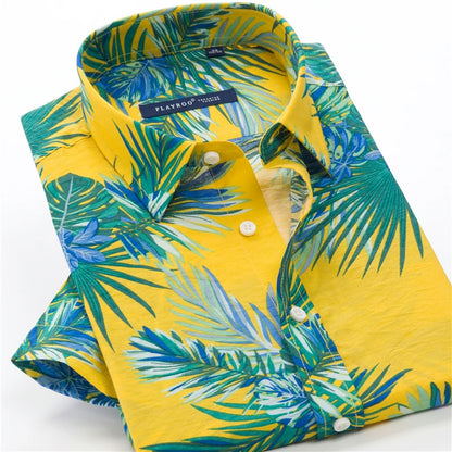 Plus Size 5XL 6XL 7XL 8XL 9XL 10XL  Mens Short Sleeve Print Shirt 2021 Summer New Men's Floral Hawaiian Shirts Casual Loose Tops